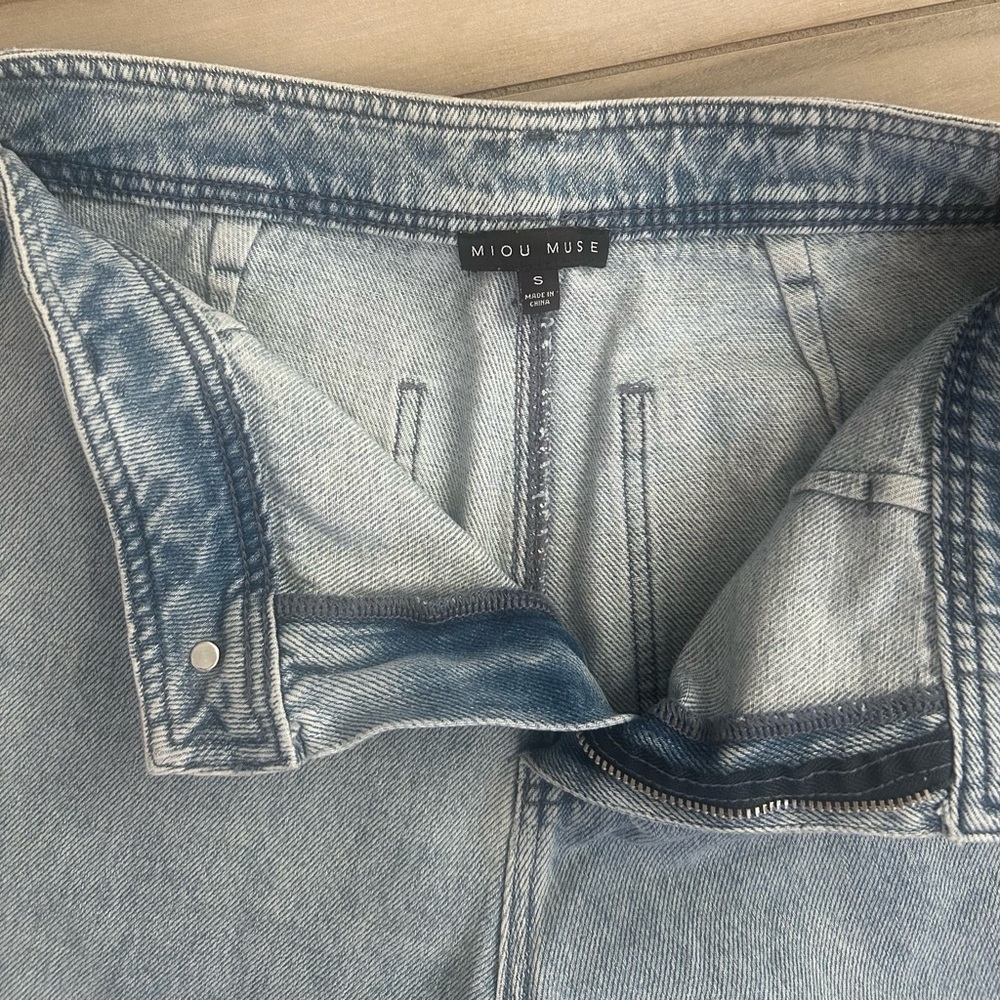 Miou Muse Denim wide leg jeans
